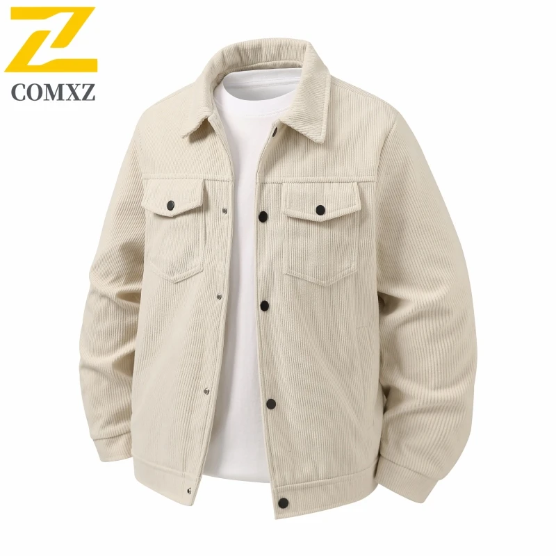 2025 الخريف والشتاء الرجال سترة صوف الضأن طوق يندبروف ومعطف دافئ الرجعية بلون منتصف العمر ملابس للرجال 4XL #4