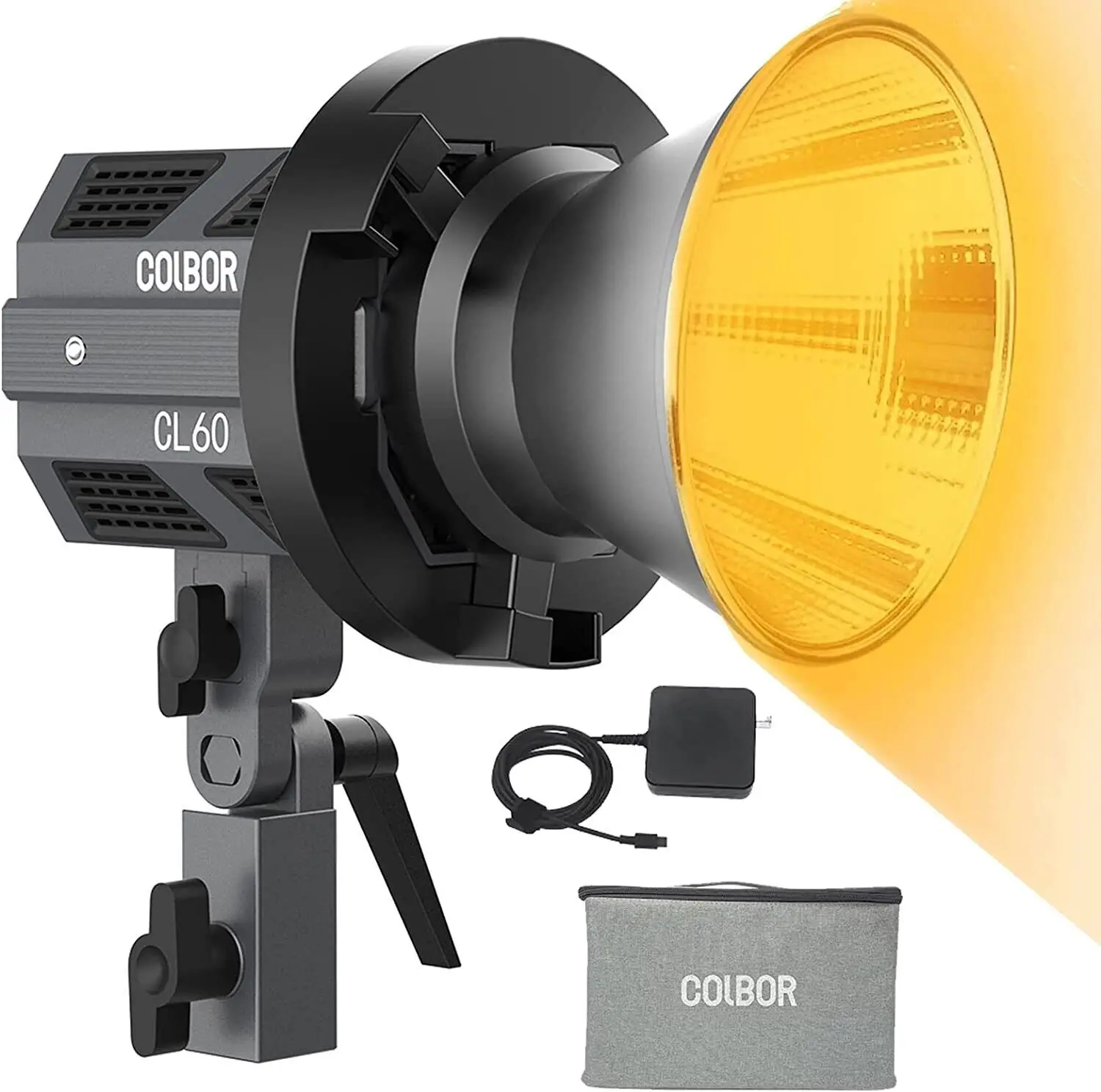 COLBOR CL60 65W Cob Light Bi-color Bowens Mount Portable Video Light Photography Studio Lighting For Filmmakers Photos