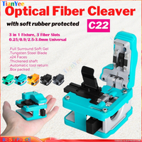 C22 High-precision Optical Fiber Cleaver 0.25/0.9/2.5-3.0mm Universal 24 faces Optic Cable Cutter Fusion Splicer Optical Cissor