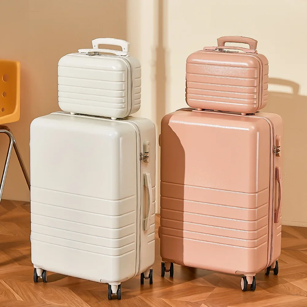 ชุดกระเป๋าเดินทางพกพาดีไซน์หรูหรา PC Travel Rolling Luggage 16 นิ้วพร้อมกระเป๋าเดินทางขนาดเล็ก 12 นิ้ว