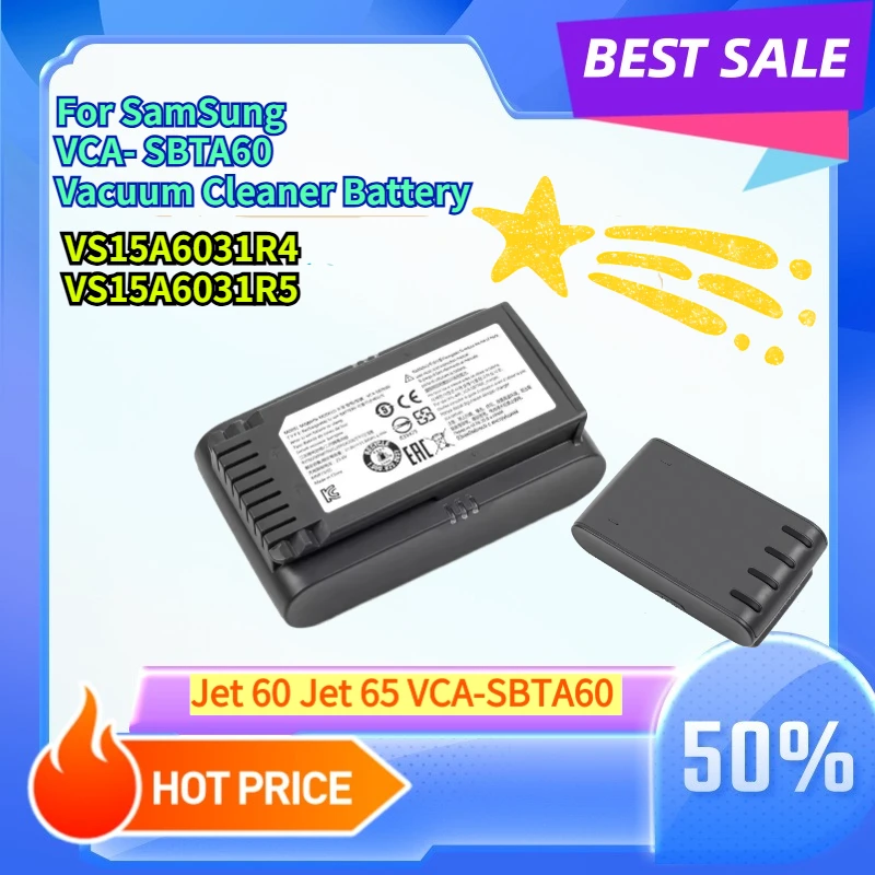 

5000mAh High Quality for Sam-Sung VCA- SBTA60 Vacuum Cleaner Battery 75E Set VS15A6031R4 VS15A6031R5