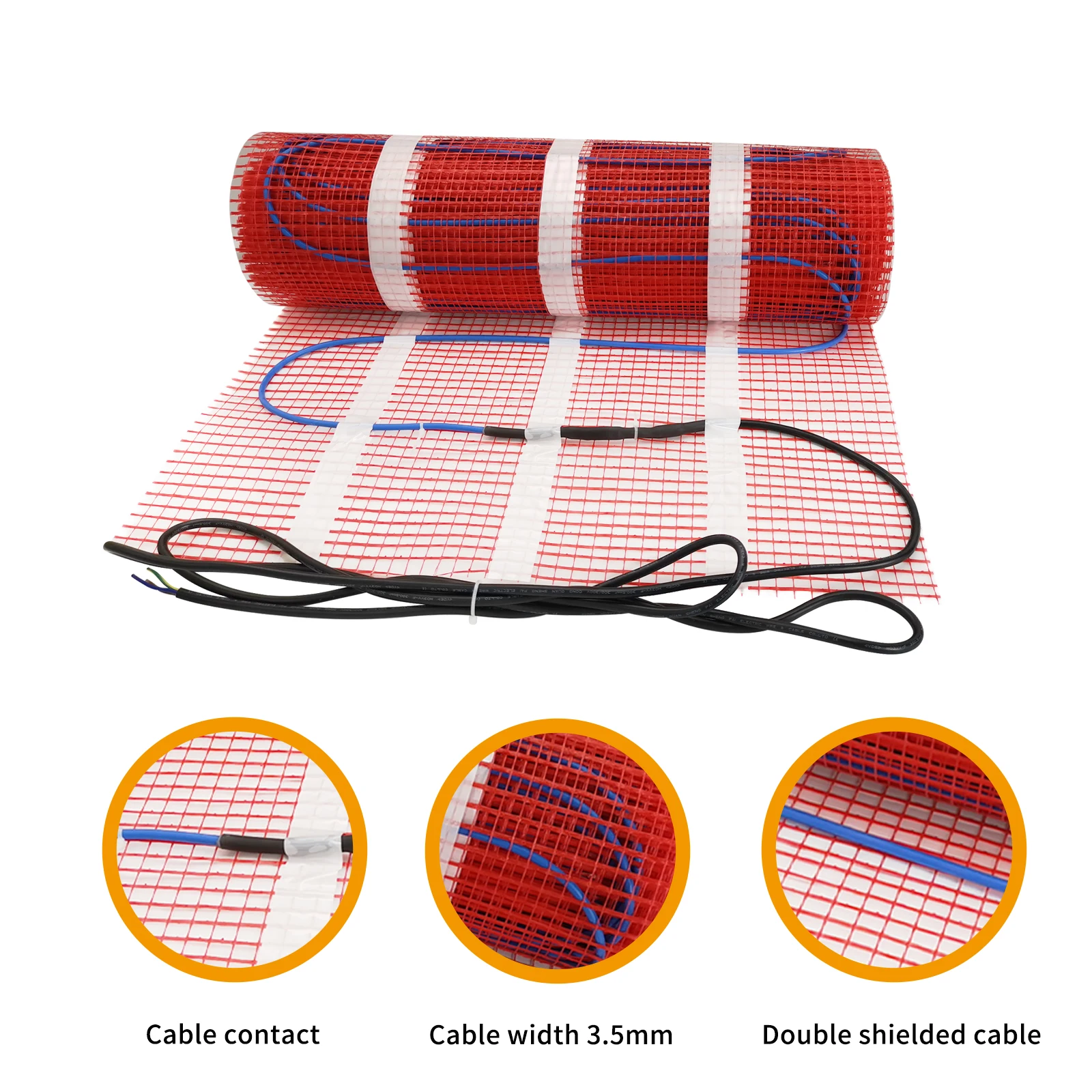 MINCO HEAT AC200~240V 200w/m2 0.5 to 5m2 Floor Warming Mat for Snow Melting Underfloor Heating System
