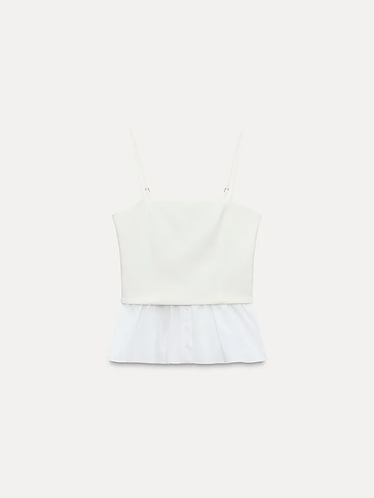 Wiosenna nowość: damski wyszczuplający top z jedwabiu, prosty kołnierzyk, uniwersalny, do pracy, 100% inne materiały.