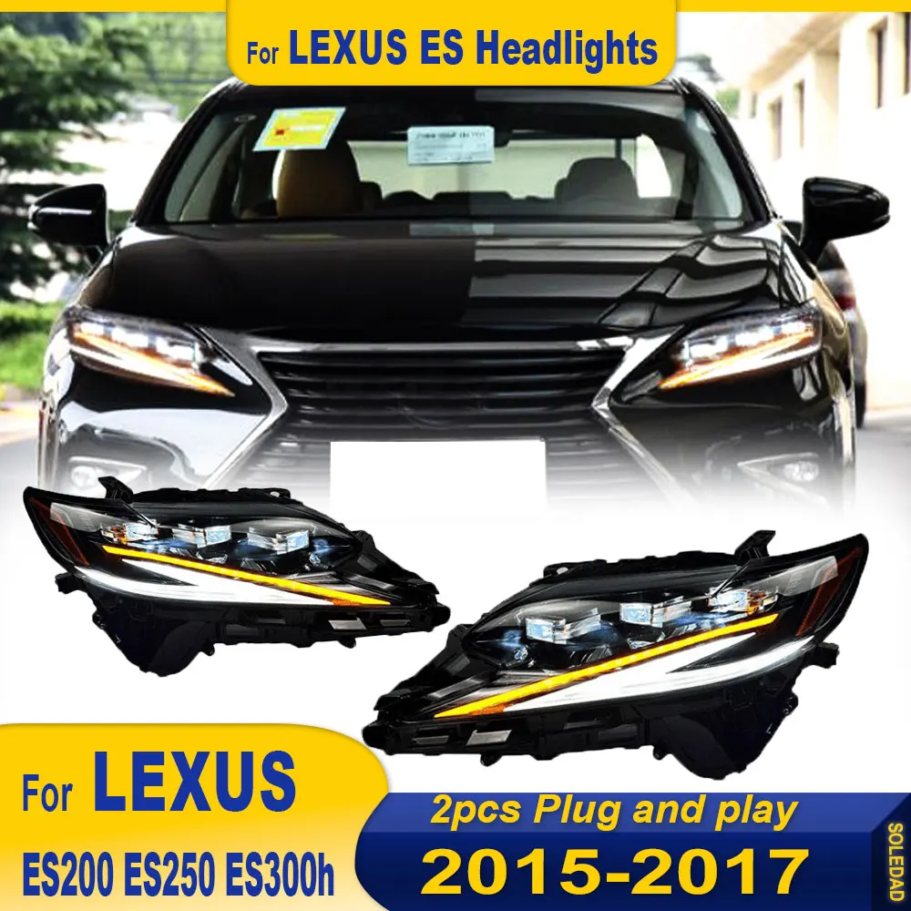 Car Lights LED Headlamp for Lexus ES200 ES300 ES250 LED Headlight 2015 2016 2017 Lamp DRL Projector Lens Automotive Accessories