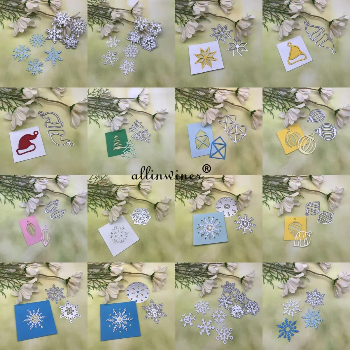 

Рождественская серия снежинок, металлические Вырубные штампы для рукоделия, скрапбукинг, альбом, бумага, фотография, тиснение, вырубки