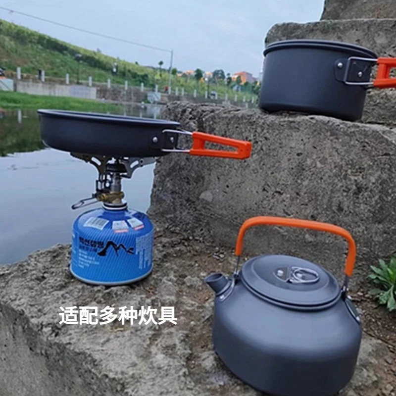 المحمولة في الهواء الطلق الفولاذ المقاوم للصدأ موقد صغير رئيس التخييم نزهة طوي مواقد خفيفة الوزن رئيس السفر مخيم موقد الملحقات #5