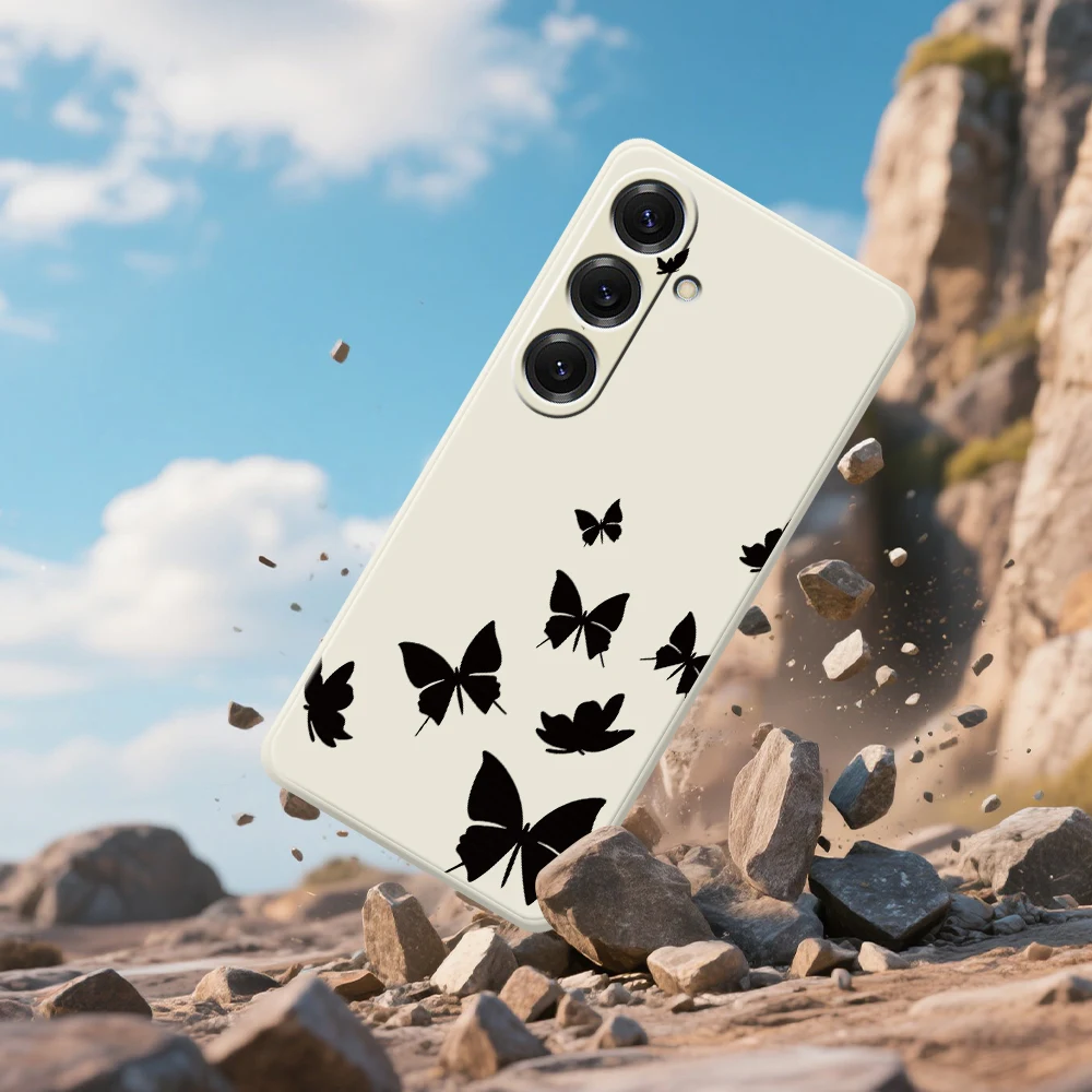 Butterfly Pattern Phone Case For Samsung Galaxy S25 S24 S23 S22 S21 S20 Ultra Plus S20FE S21FE S23FE S24 FE S10 Plus Cover