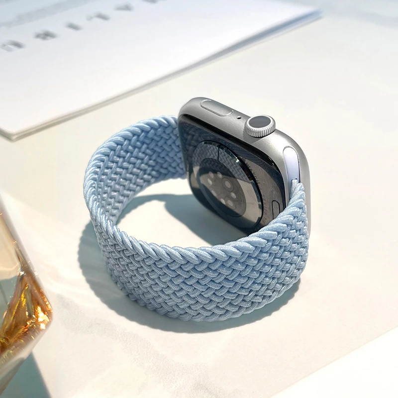 Bracelet tressé Solo Loop pour Apple Watch, 46mm, 44mm, 40mm, 45mm, 41mm, 42mm, Correa, série iWatch 11, 10, 9, SE, 8, 7, 6, 5, 4, 3