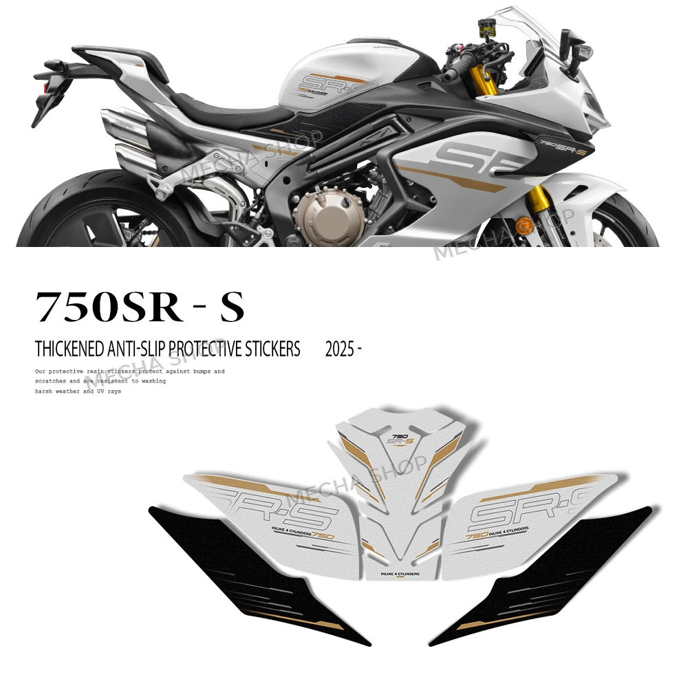 

For 750SRS 750 SR-S 2025 Motorcycle Anti Slip Fuel Oil Tank Pad Side Knee Grip Decal Protector Sticker Pads Stickers