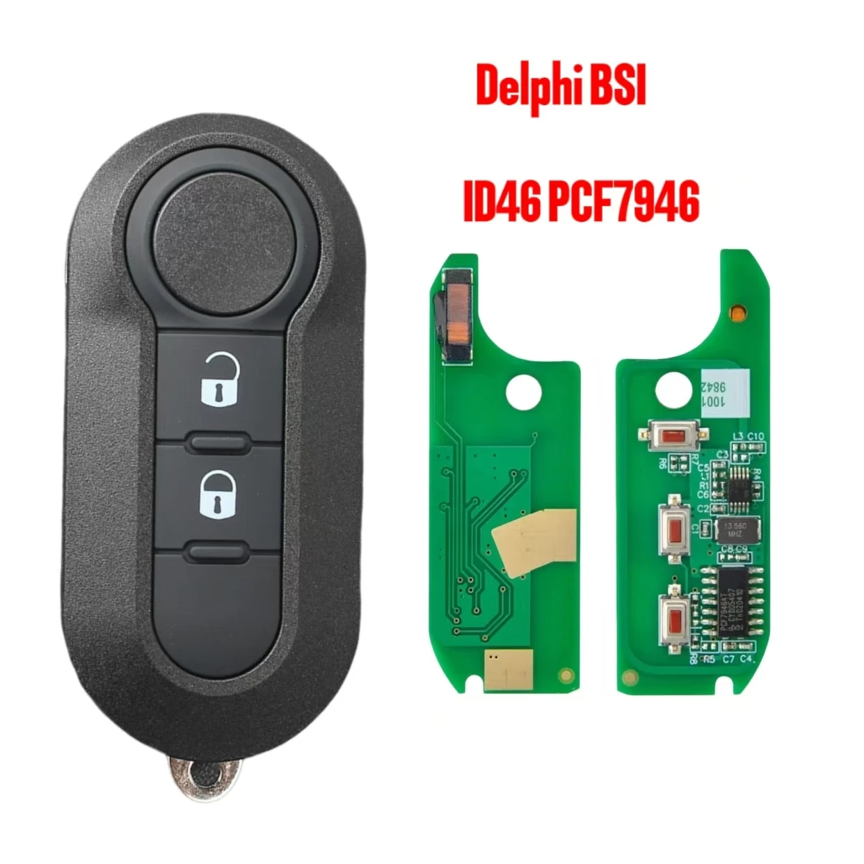 JINGXIN Auto-Funkschlüssel für Fiat 500L Ducato, für Citroen Jumper, für Peugeot Boxer 2008-2015, Marelli BSI RX2TRF198 PCF7946 433ASK – Detail 8