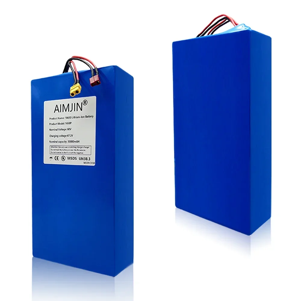 حزمة بطارية ليثيوم أيون عالية الطاقة 60 فولت، 30 مللي أمبير، بطارية 16S8P 3000 وات مع BMS مدمج #4