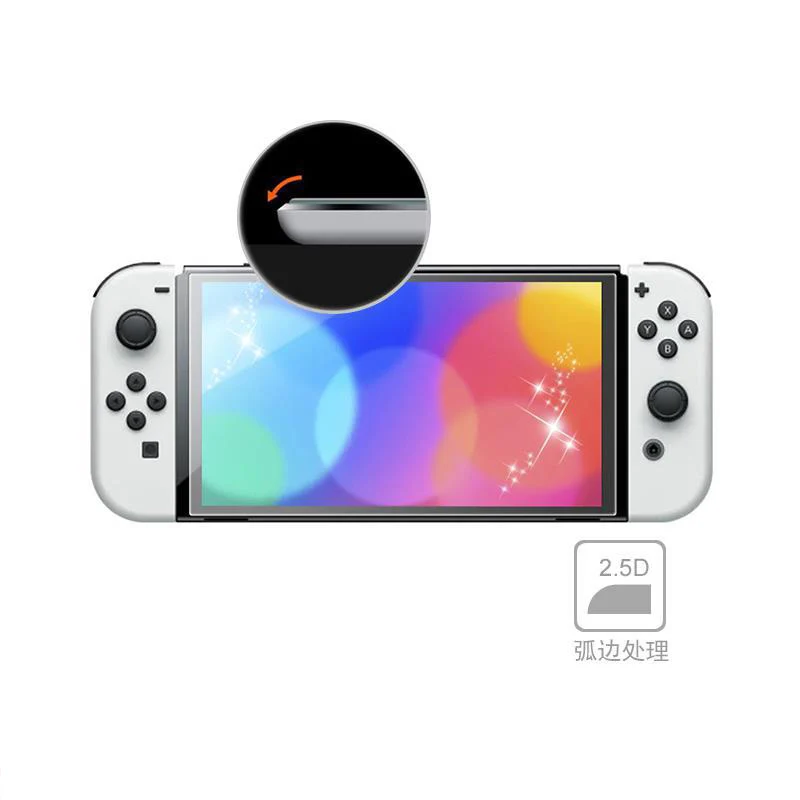 Pellicola salvaschermo antiurto Anti-impronta per Nintendo Switch OLED vetro temperato durezza vetro KJH-NS-062