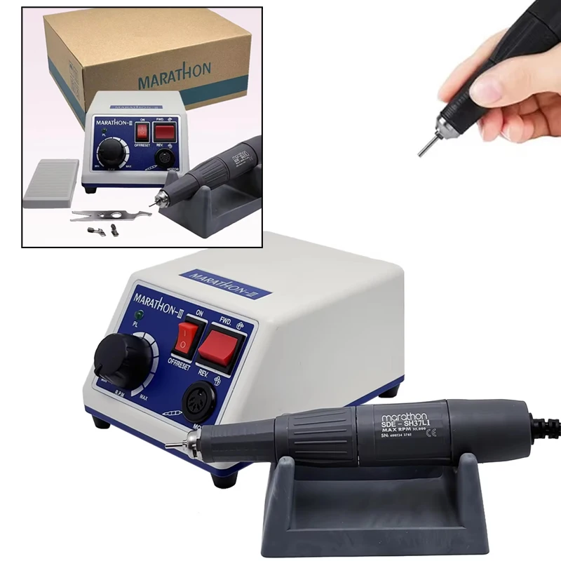 

Набор стоматологической лаборатории Marathon Iii Motor Micromotor Machine N3 Новый блок для полировки марафона + наконечник H37L1 35K об/мин