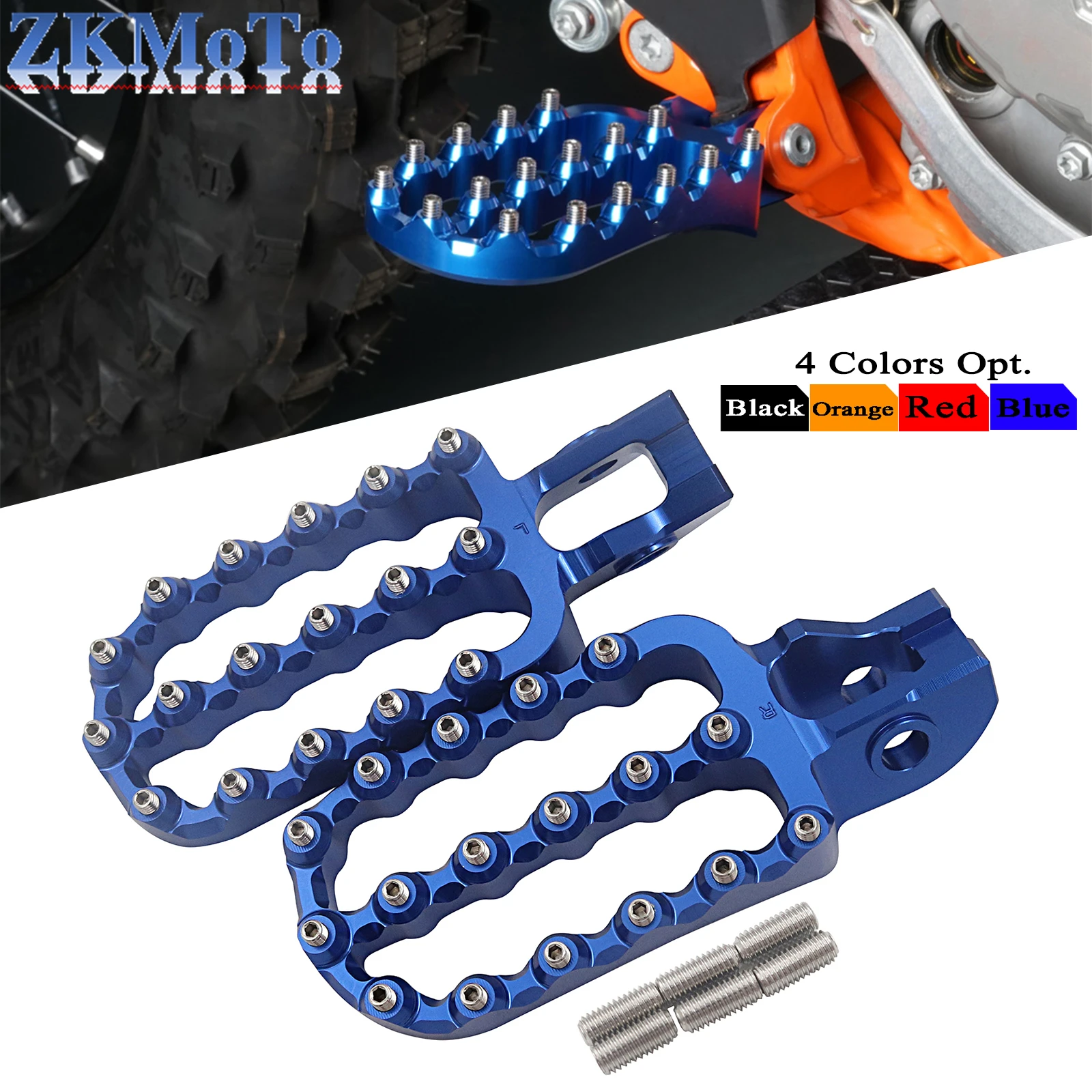 Pedane in alluminio CNC Pedali poggiapiedi per Husqvarna TX FX TC FC TE FE 125-501CC per KTM XC XCF SX SXF EXC EXCF 2017-2022 2023