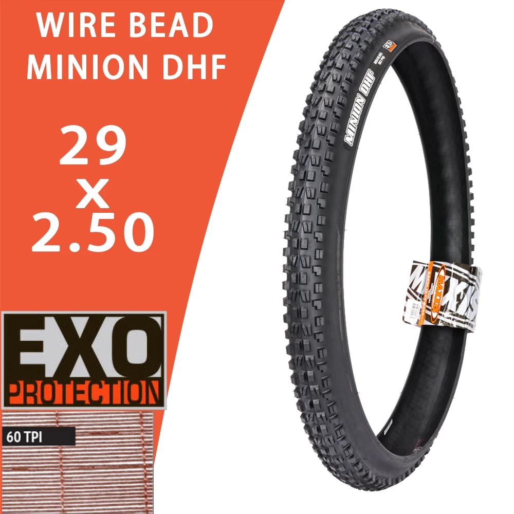 MAXXIS MINION DHF WIRE BEAD MOUNTAIN BIKE TIRE 29X2.50 EXO