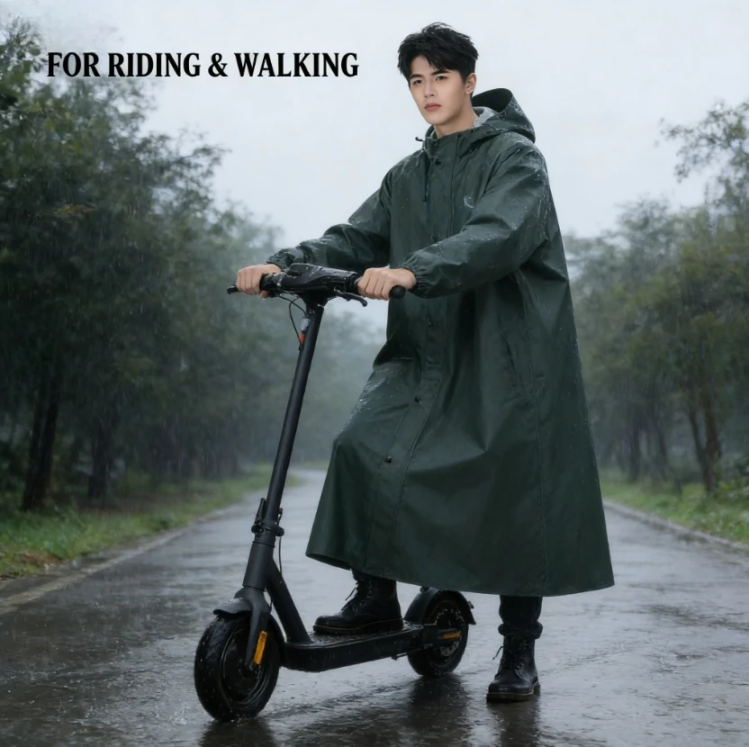 

New Long Thickened Electric Vehicle Raincoat Full Body Waterproof for Adults Men Women Outdoor Single Person Rain Poncho