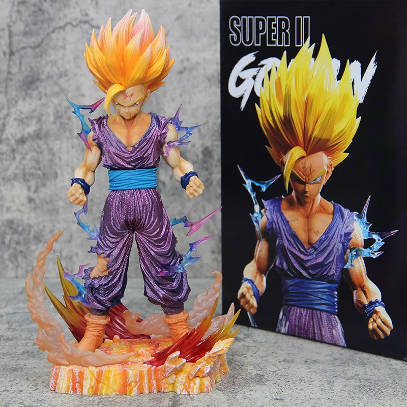 Dragon Ball Z Gohan Anime Characters Super Saiyan 2 Sun Gohan Action Figures PVC Statue Model Room Decorations Collection Toys