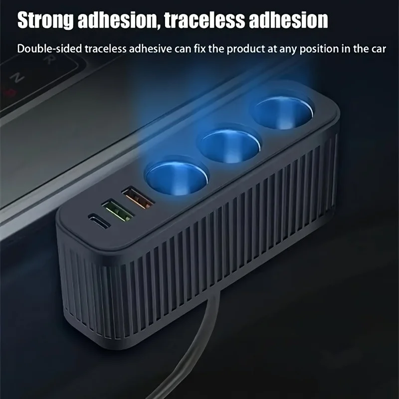 120W Car Cigarette Lighter USB Charger PD Quick Charge Power Adapter One-to-four Multifunctional Socket For Mobile Phone Charger