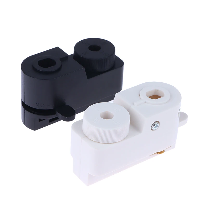 Illuminazione del negozio di abbigliamento luce a binario a LED connettore a due fili testa del binario di guida a 2 linee accessori per lampade a binario a LED