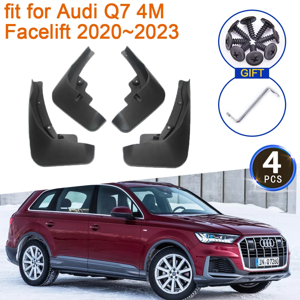 

4 шт., брызговики для Audi Q7, 4 м, Facelift, 2020, 2021, 2022, 2023