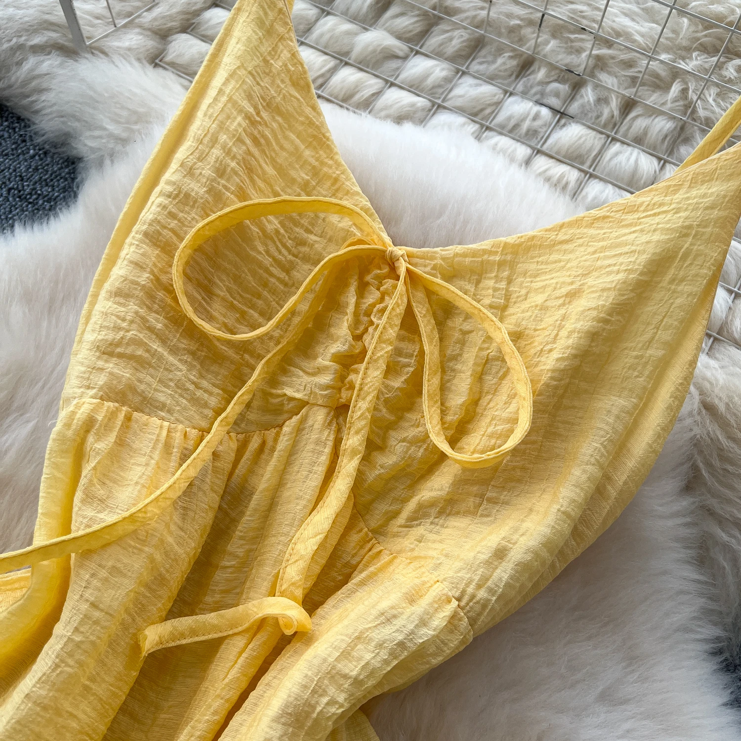 Chic vintage sexy nappa solido senza maniche sottile elegante fata moda coreana Boho vestito estivo da spiaggia abbigliamento donna