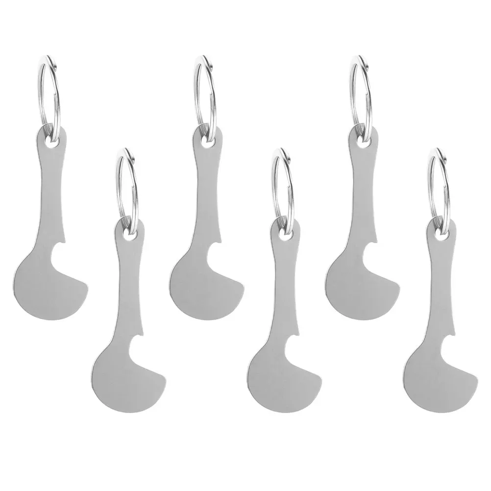 

6 Pcs Trolley Remover Key Ring Keychain Stainless Steel Shopping Token Cart Chip Fob