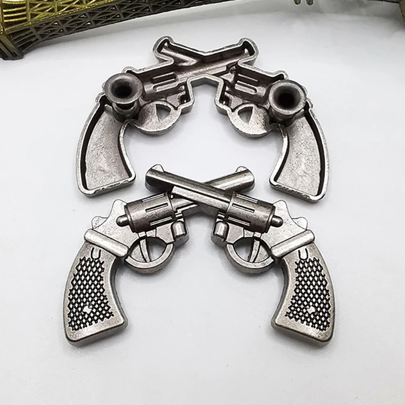 5pcs Western Cowboy Cross Pistol LeatherCraft Belt Decor Conchos Saddle Bridle Leathercraft Rivet DIY Sewing Accessory