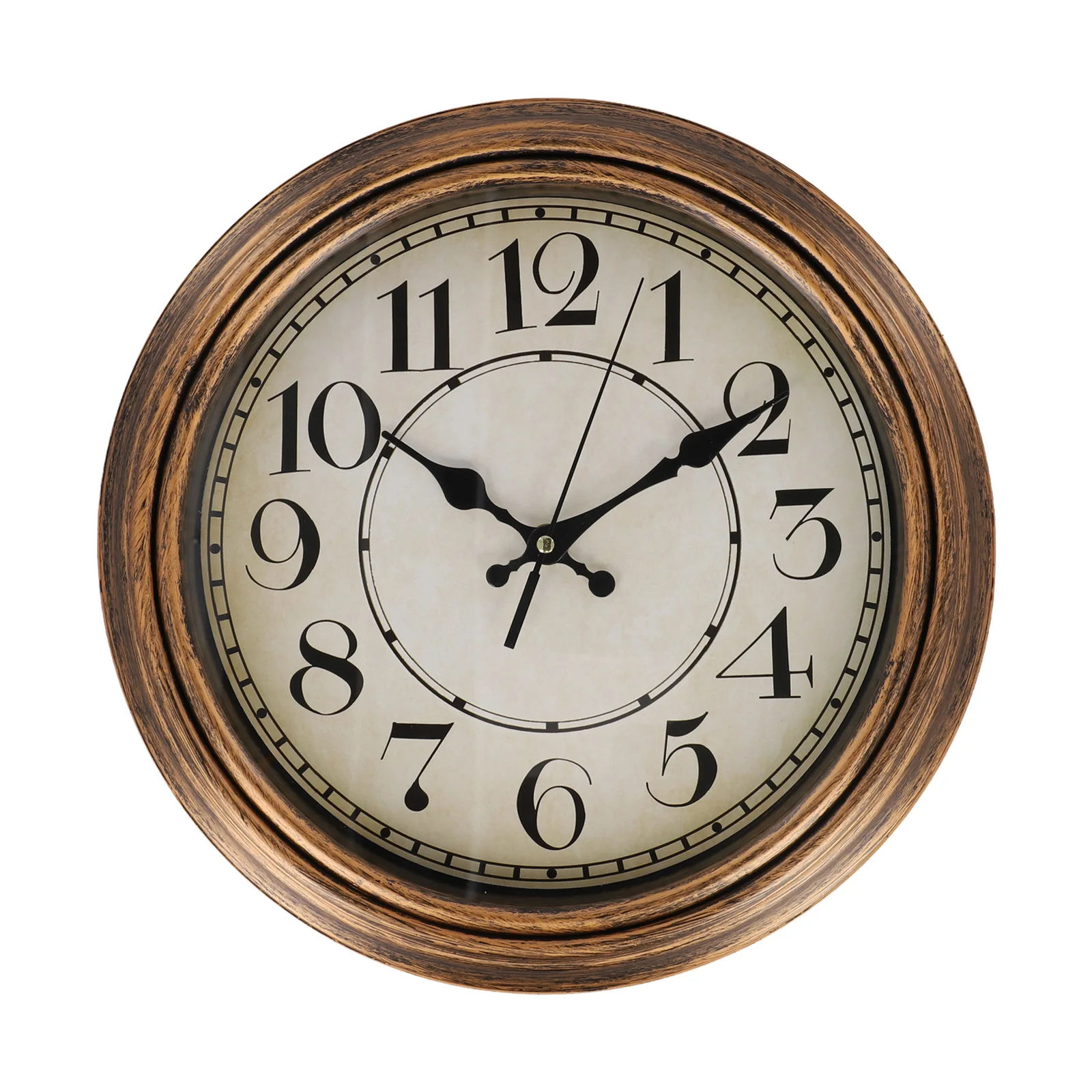 12Inch Wall Clock Vintage Silent Non-Ticking Battery Operated Clock Wall Decorative Living Room Home Decor Quartz Movement Clock