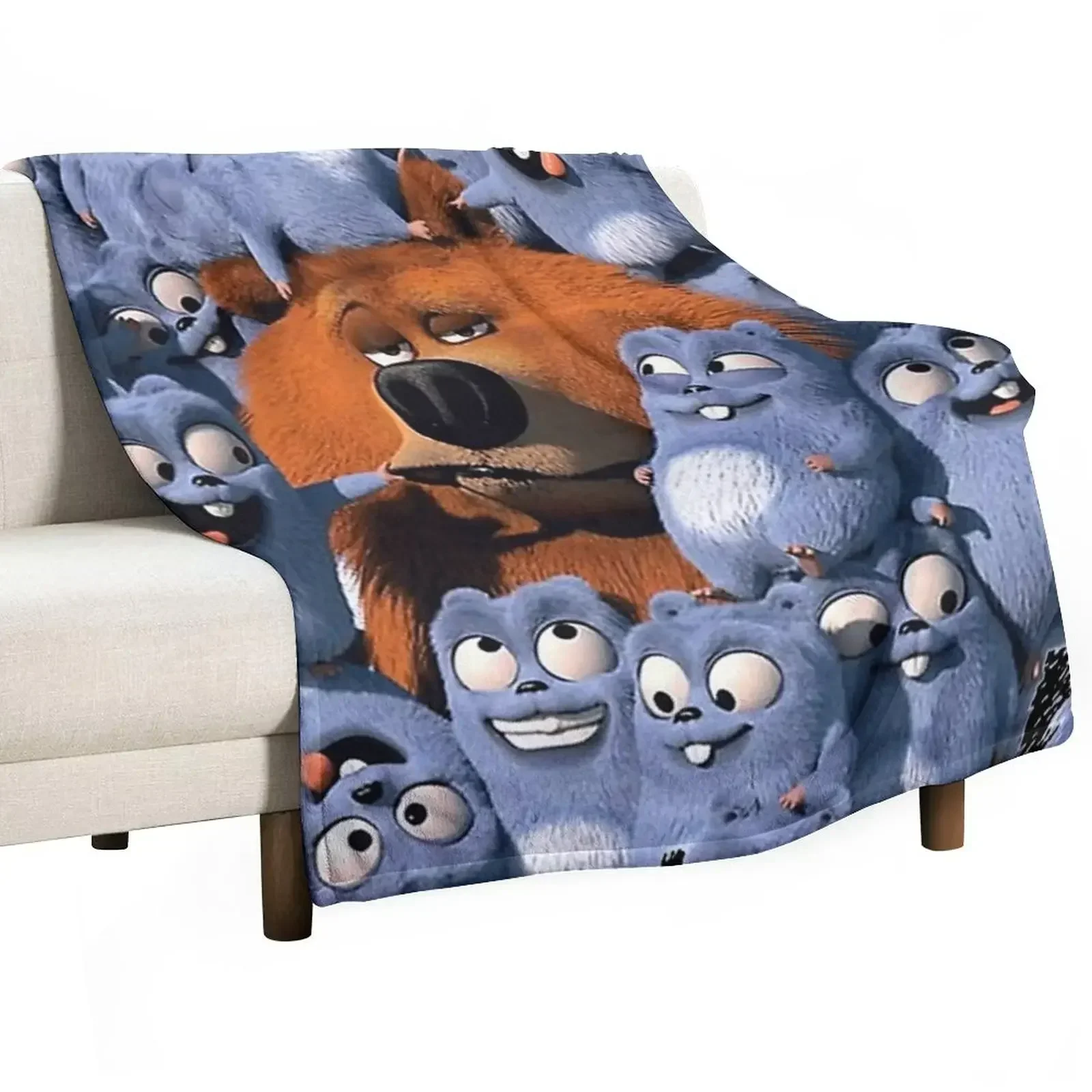 Happy Lemmings Tabodi and Grizzy Throw Blanket Soft Comforter for sofa Thin Blankets