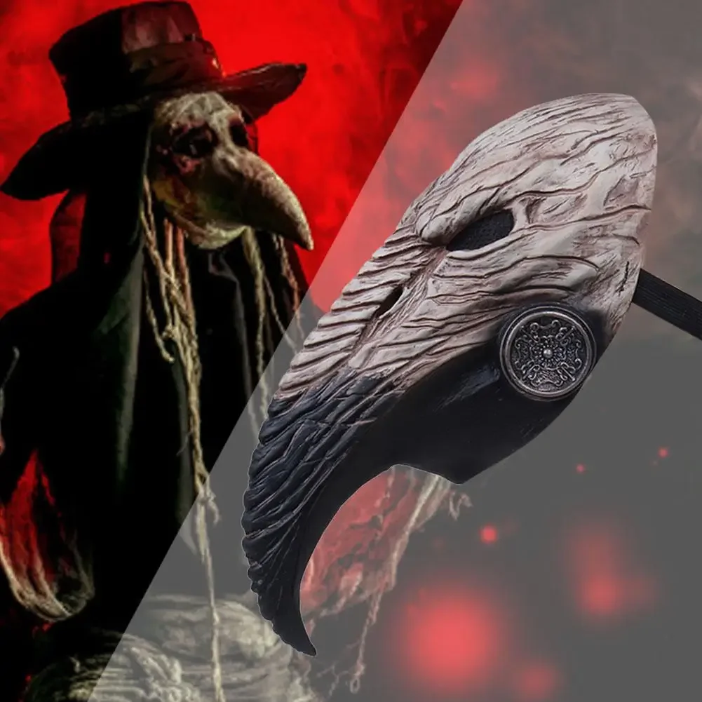 Steampunk Pest Arzt Maske Cosplay lange Nase Vogel Schnabel Latex Masken für Halloween Party Geschenke & Requisiten – Detail 2