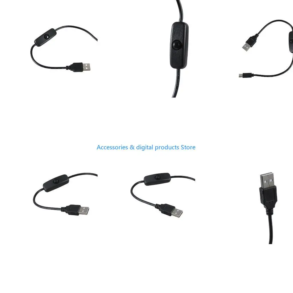 77JD USB Type C Power Cord USB Type C Switches Extension Cable for 5V Device Like Fan