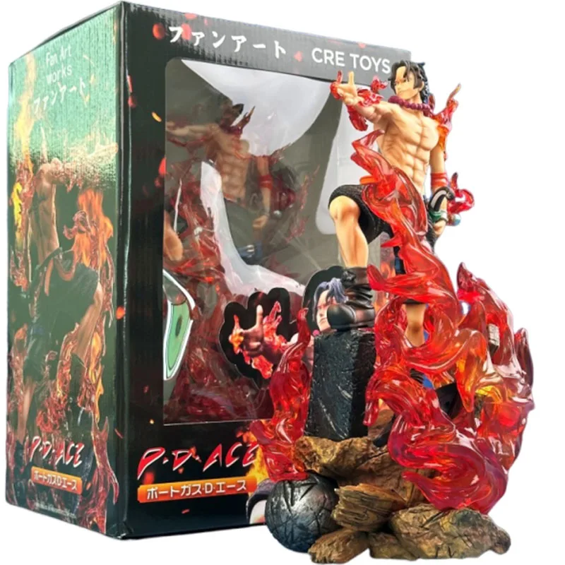 

Portgas D Ace Action Figure 30cm One Piece Figuras Manga One Pieces Figurine Anime Peripheral GK Statue Model Doll Ornament Gift