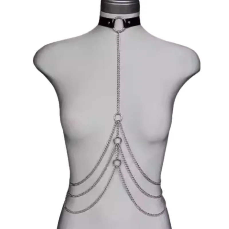 

Женская сексуальная цепочка для тела с кисточками, преувеличенная цепочка на грудь, ожерелье для тела, колье, женские эротические аксессуары, клубная одежда, фетиш, сексуальный гаджет