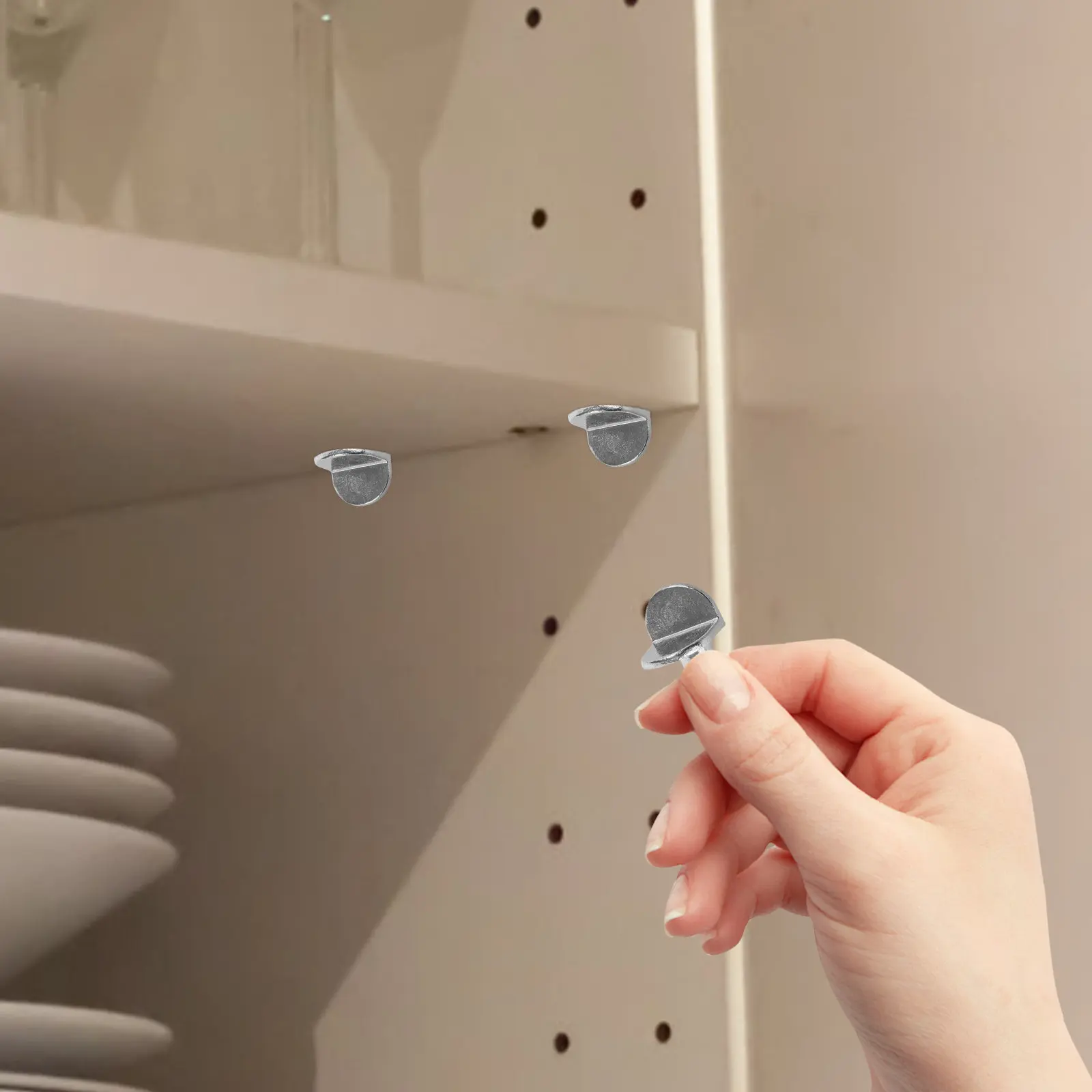 100Pcs Cabinet Shelf Bracket Pins Wear Resistant Shelf Supports for Cabinets Bookcases Furniture Cabinet Supports