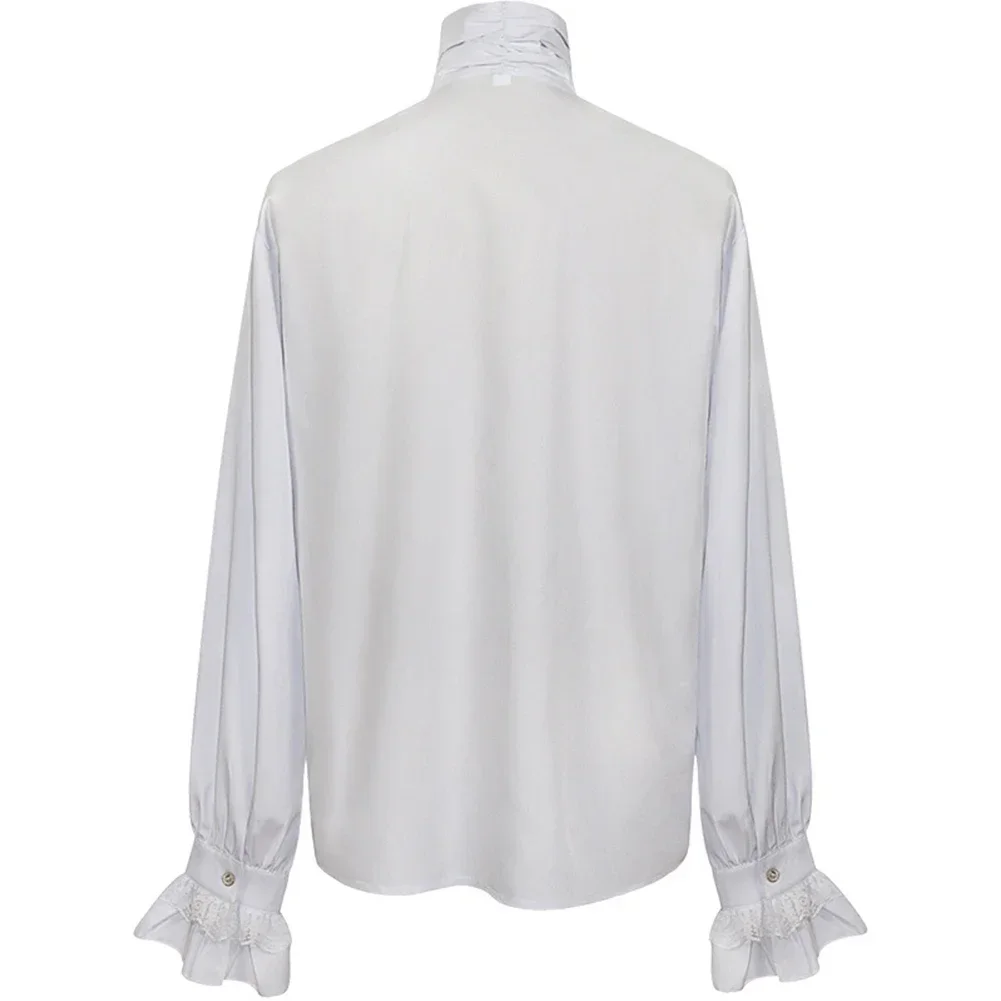 Men Shirt Victorian Renaissance Style Gothic Ruffled Medieval Blouse Tops Perfect for Pirate Themed Parties and Events