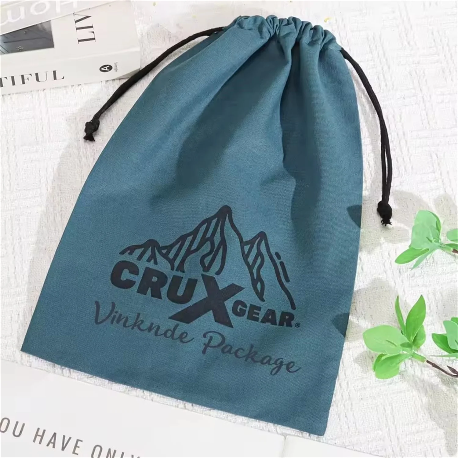 Custom Logo Canvas Cotton Linen Drawstring Dust Bag 30x35cm Shopping Jewelry Perfume Organic Shoe Clothes Packing Cotton Pouch