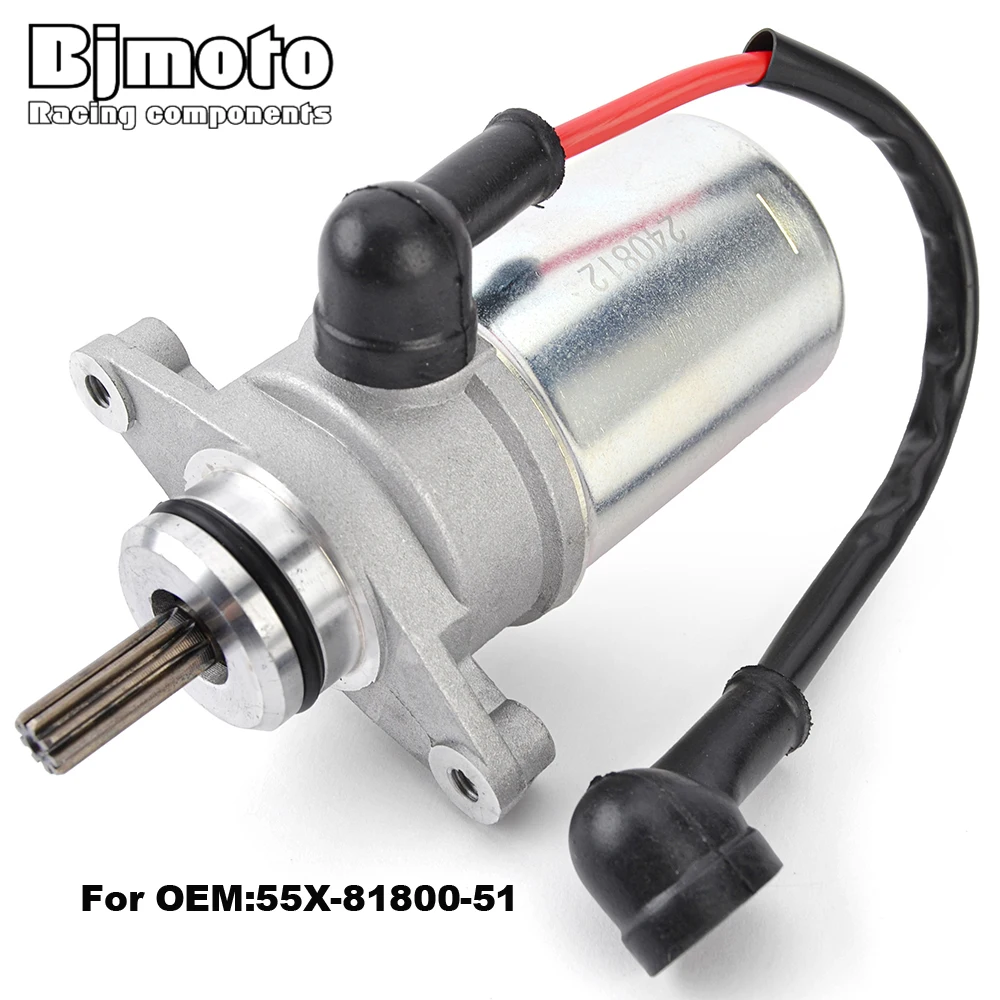 

55X-81800-51 Engine Starter Motor For Yamaha YFM80 BADGER / GRIZZLY 80 YFM100 CHAMP 100 YFM50 RAPTOR 50 YFM80U Moto-4 80