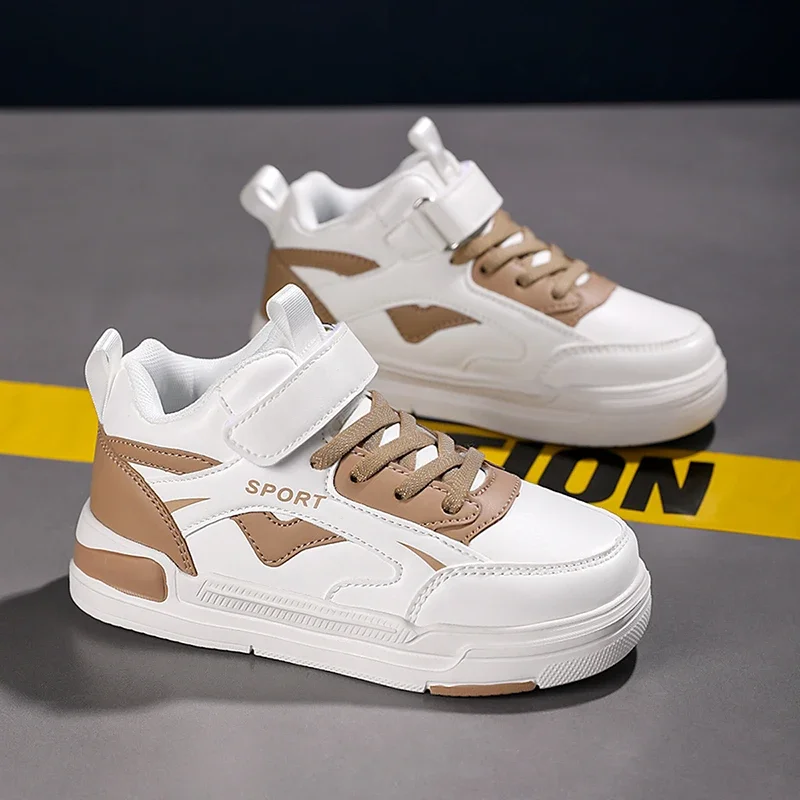 

New four-season children's casual sports shoes, high-top student sneakers, breathable, comfortable, fashionable and versatile