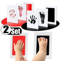 2 Set Baby Handprint Footprints tamponi di inchiostro sicuro Non tossico No-Touch Skin Inkless Inkpad kit Pet Cat Dog Paw Prints souvenir regali