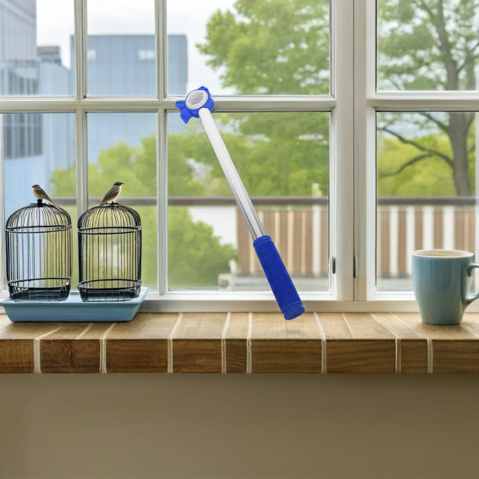 

1Set Adjustable Window Opening Rod Aluminum Alloy Extendable Pole for High Windows Home Office Kitchen Living Room Open Close