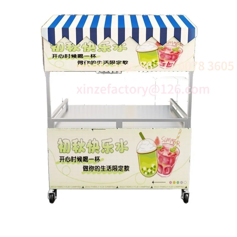 

Customizable mobile stall cart, folding snack cart, trolley