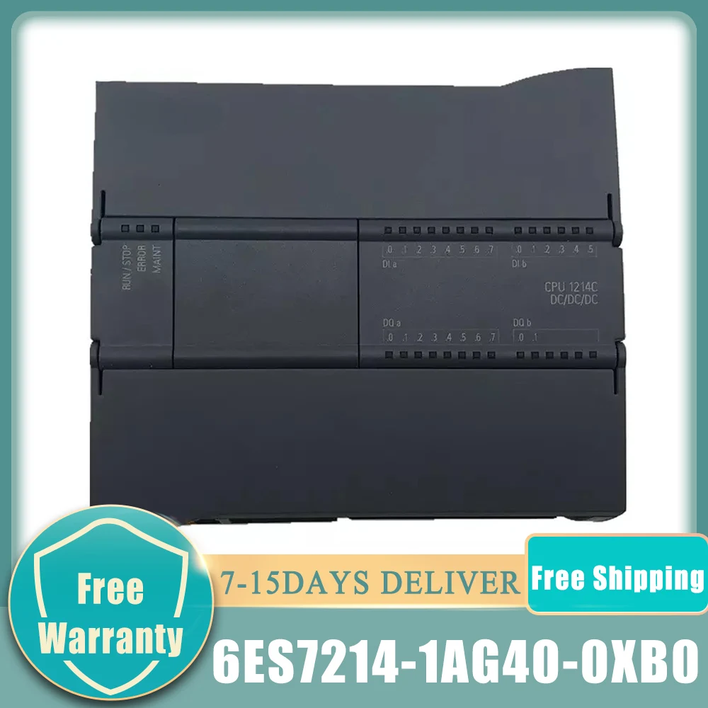 Original 6ES7214-1AG40-0XB0 PLC Module SIMATIC S7-1200 CPU 1214C Compact CPU DC/DC/DC 6ES72141AG400XB0 PLC Controller