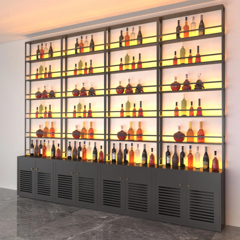Designer Shelves Wine Cabinet Living Room Mobile Kitchen Restaurant Storage Bar Cabinet Multifunctional Estante Home Furniture 5