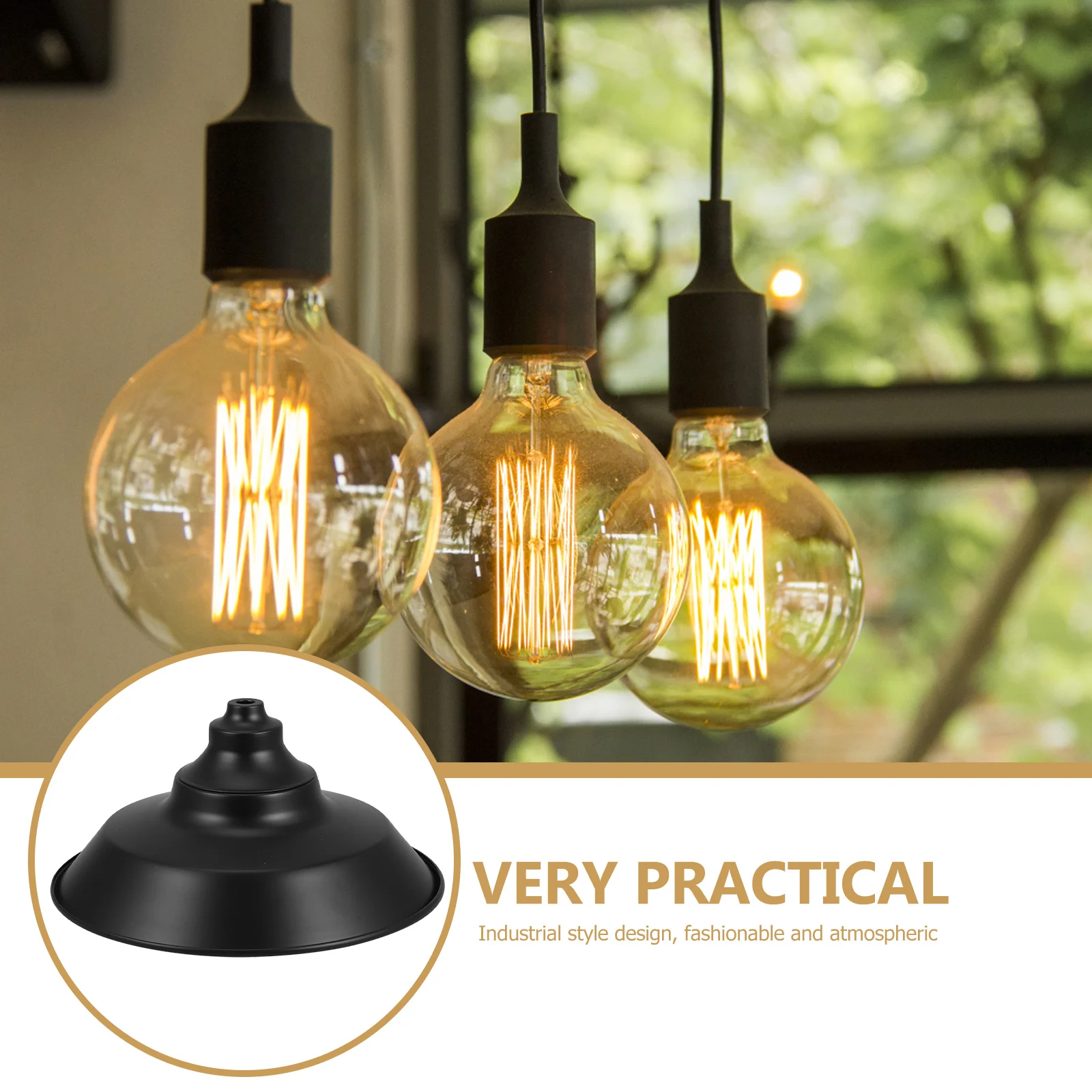 

E27 Lampshade 220mm Black White Industrial Style Pendant Light Shade Metal Guard DecorativeVintage Cover Home Lighting