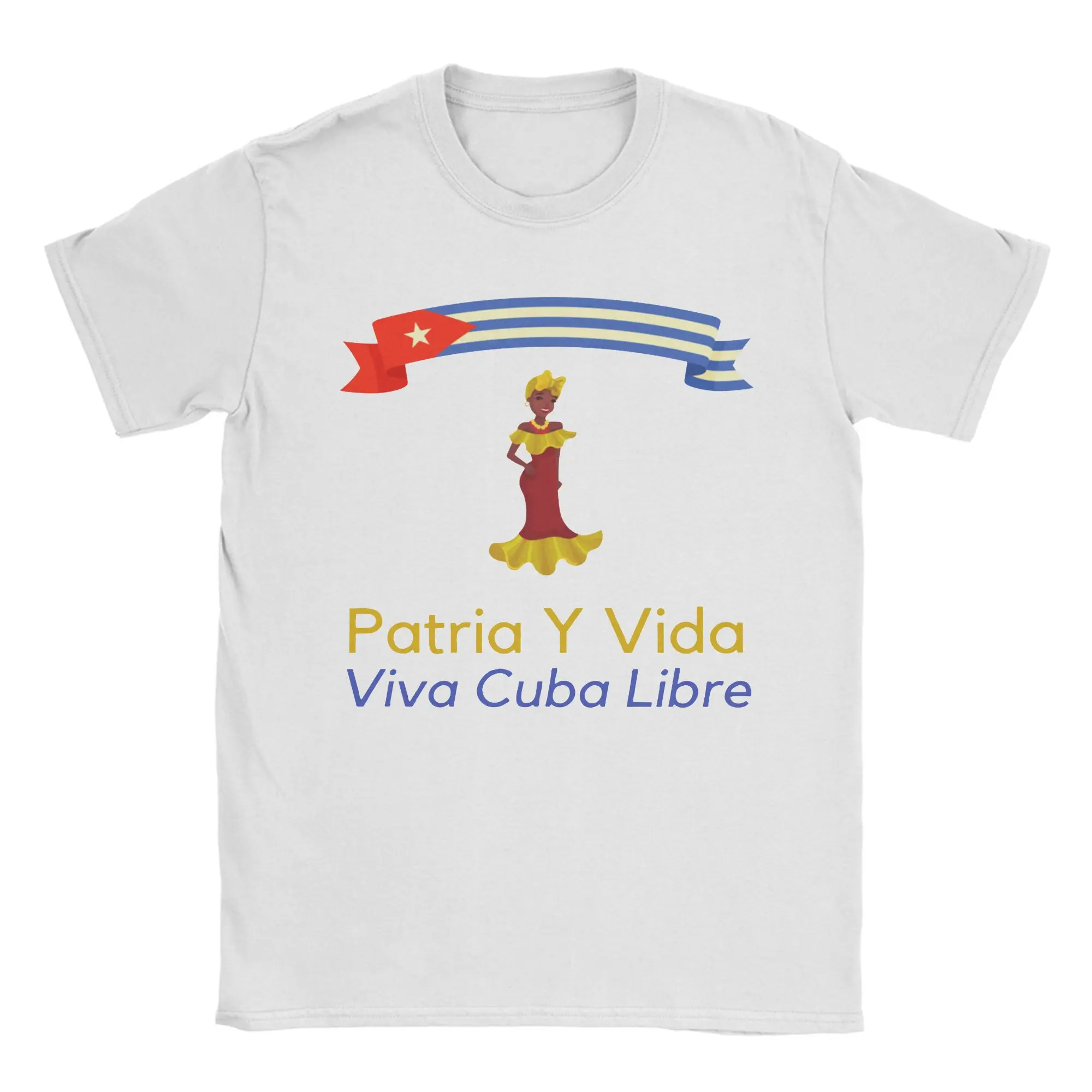 Patria Y Vida - Viva Cuba Libre T Shirts Men Women 100% Cotton Vintage T-Shirt Crew Neck  Tees Short Sleeve Clothing 4XL 5XL