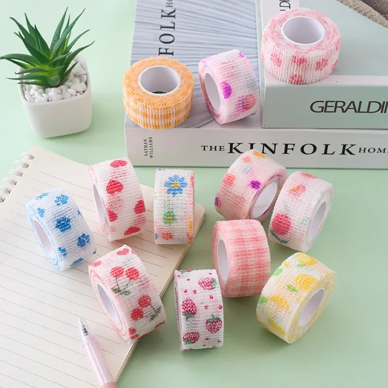 30pcs/lot Breathable Protective Self-adhesive Bandage Star Heart Roll Tape Wrap for Finger Protection Manicure Tool Flex Nail