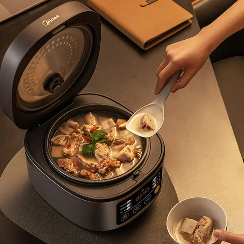 Midea 3L Fornello di Riso Schermo a Colori Pulsante Fornello Elettrico Menu Multifunzionale Pentola di Cottura Elettrica Domestica per la Cucina