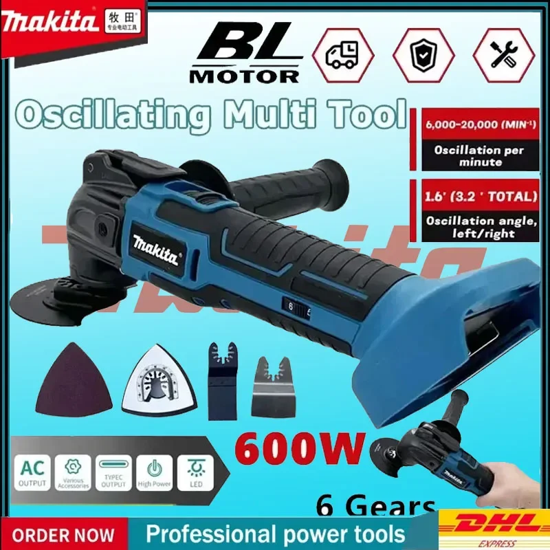 

Makita Brushless Quick Release Oscillating Tool 18V Multi-Functional Electric Trimmer Compatible for Home Renovations