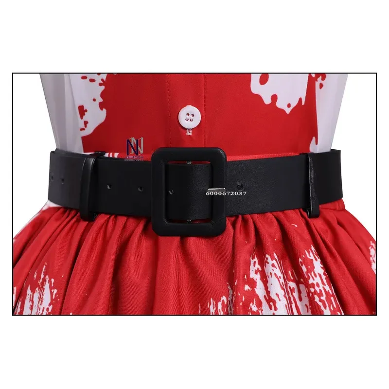 Hot Movie/TV Girl From Nowhere: The Reset Cosplay Costume Anime Nanno Role Playing Red White Ombre Dress Outfit Women r;5'b\7,k/