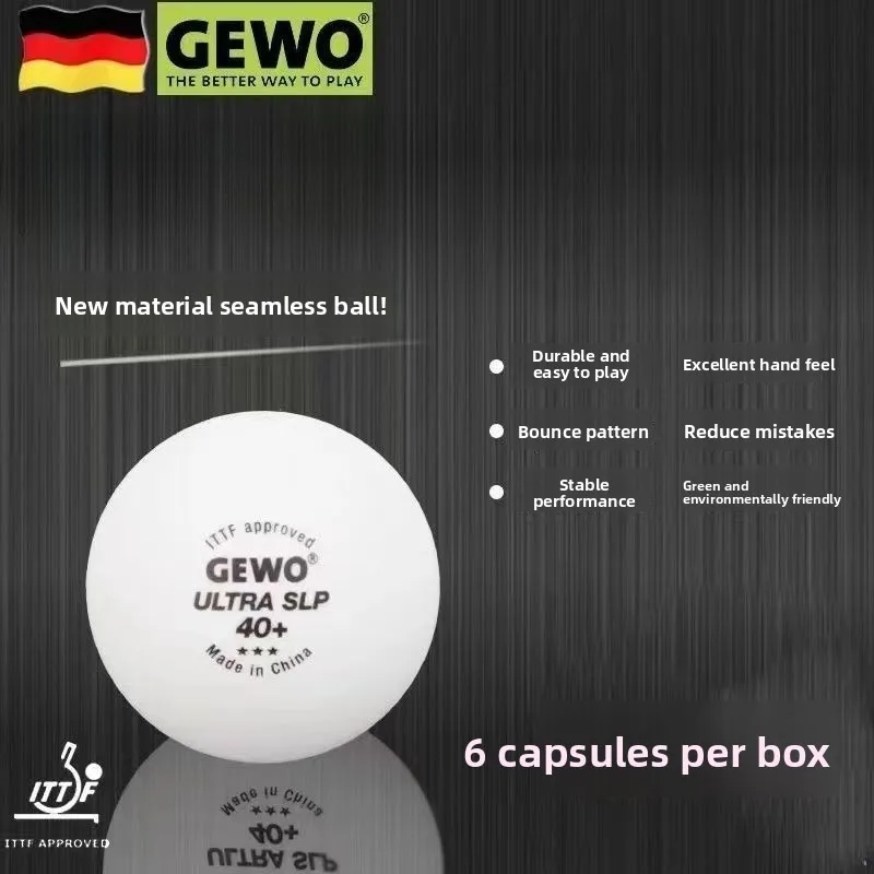 

GEWO Новый материал Бесшовные 3-звездочные мячи для настольного тенниса 40 тренировочных мячей